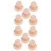 VILLCASE 10pcs DIY Seal Handles Rubber Stamps Wood Handle Professional Carving Material for Stamp view 1