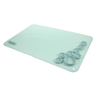 HAPINARY Silicone Craft Mat for Boy Girl DIY Painting and Resin Casting Non-Stick Epoxy Silicone Sheet Washable and Art Pad for Creative Projects and Crafts Blue