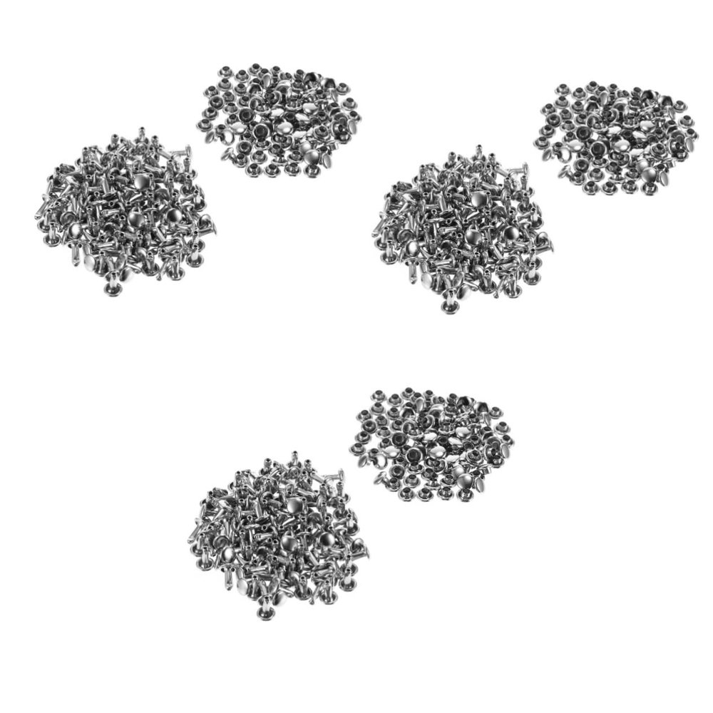 LALAFINA 300sets Double Rivets Rivets Caps for DIY Craft Leather Crafts Repair Studs