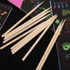 HOODANCOS 200pcs Wooden Pens for Boys and Girls Scratch Paper Pens Wood Scratch Stylus DIY Art Tools view 2