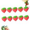 NUOBESTY 10pcs Strawberry Shaped Pin Cushion Cute Needle Holder for Sewing Quilting and Crafts Handy Sewing Tool for Organizing and Needles view 4
