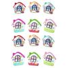 LALAFINA 200pcs DIY Buttons Wooden House Shape Craft Supplies for Boys and Girls Sewing Accessories view 1
