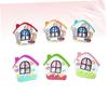 LALAFINA 200pcs DIY Buttons Wooden House Shape Craft Supplies for Boys and Girls Sewing Accessories view 4