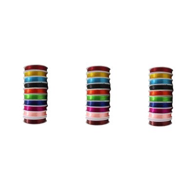 NUOBESTY 30rolls Transparent Elastic Thread for Jewelry Making Beading Wire Random Strong and Flexible Crystal Cord for Craft Projects