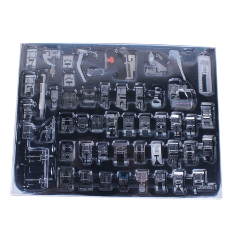 NUOBESTY 52-Piece Sewing Machine Presser Feet Collection Complete Set for Domestic Machines Versatile