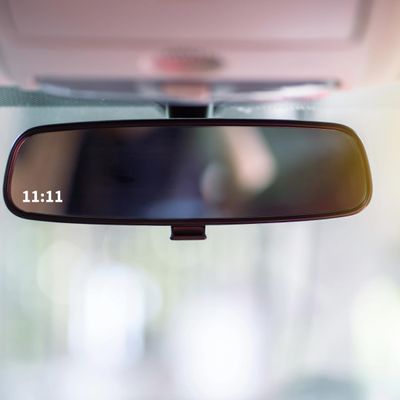 Enhance Your Space with Our Mirror Vinyl Decal, Decor Sticker for Walls, Mirrors, and More; Car self Affirmations Decal, Car Accessorie Gifts, Car Window Decal (Black, 11:11)