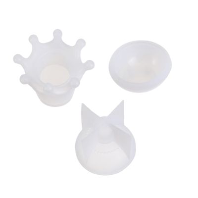 NUOBESTY 2pcs Crown Storage Box Mold for Epoxy Jewelry Craft Storage Containers Bead Box Organizer Color