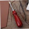 SHINEOFI DIY Leather Beveler Sturdy Wooden Handle Craft Tool for Professionals Amateurs view 2
