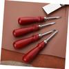 SHINEOFI DIY Leather Beveler Sturdy Wooden Handle Craft Tool for Professionals Amateurs view 4