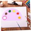 NUOBESTY 2sets Semicircle Plastic Paint Trays Mixing Board for Artists Students and Painters for Watercolor and Painting view 2