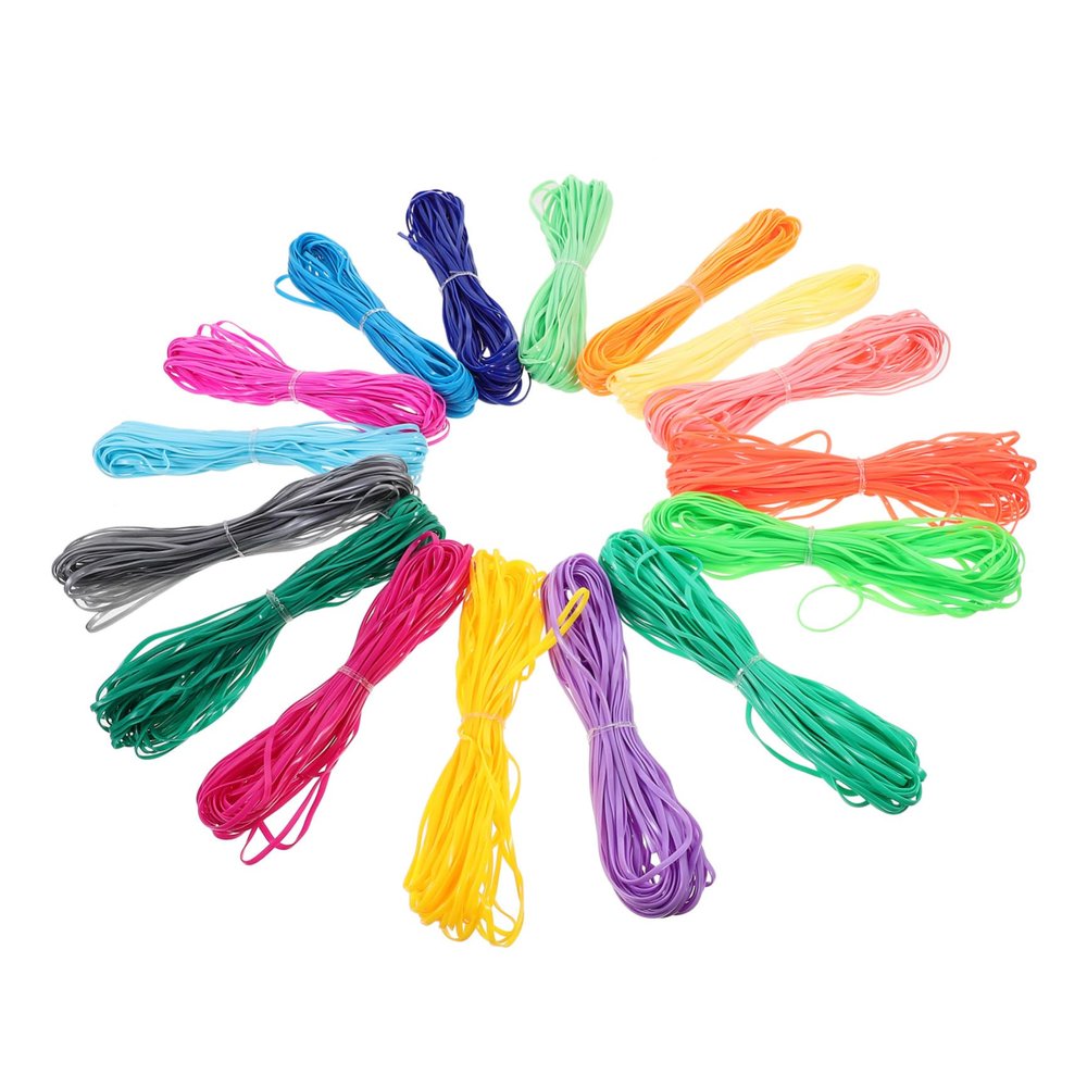 SHINEOFI 16pcs Colorful PVC Braided Knitting String Lacing Rope for Crafts Jewelry Making DIY Projects Soft Flexible Material for Unique Designs