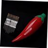 NUOBESTY 3pcs Chili Shaped Needle Storage Box Mini Tool Storage Bottle for Home Shop Container for Beads Needles Jewelry Medicines Easy to Carry view 2