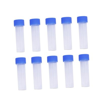 NUOBESTY 10pcs Plastic Storage Bottles Needles Organizer for Beads Translucent Lids Craft Supplies Diy Fishing