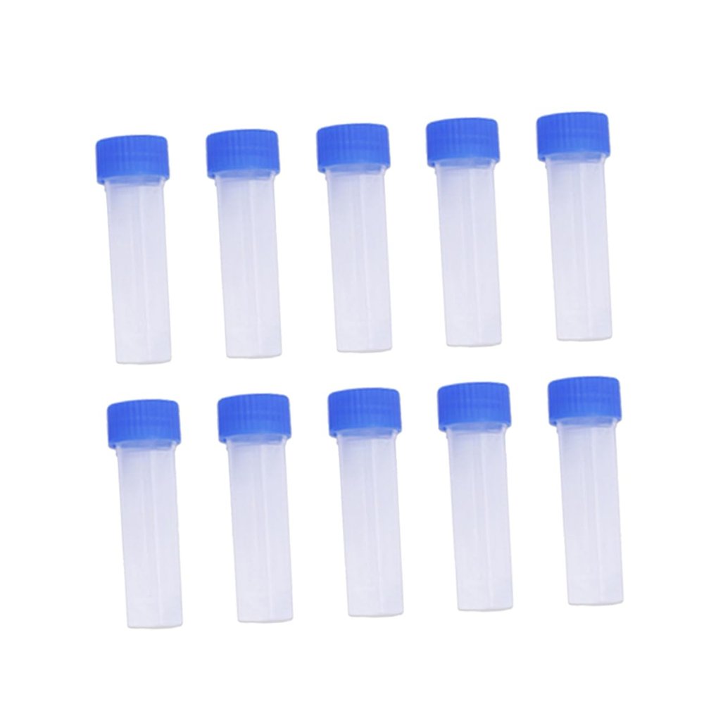 NUOBESTY 10pcs Plastic Storage Bottles Needles Organizer for Beads Translucent Lids Craft Supplies Diy Fishing