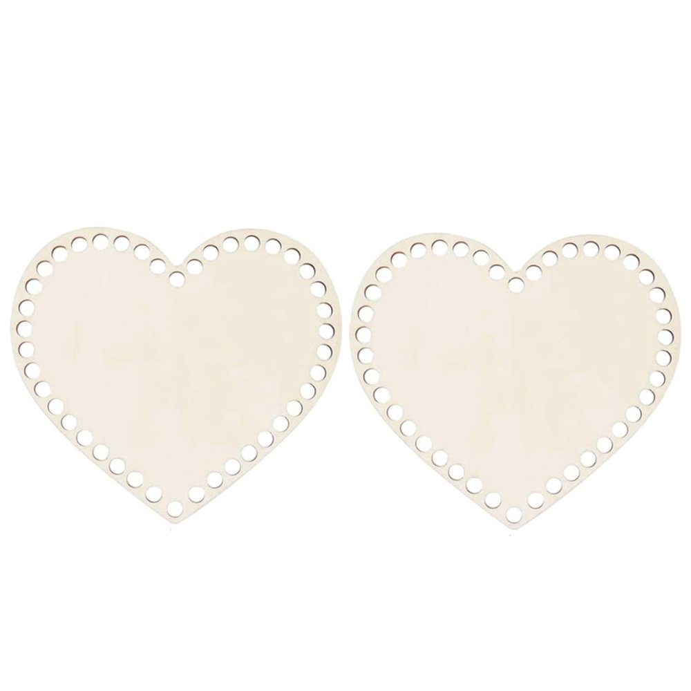 NUOBESTY 2pcs Basket Base Pre-drilled for Crocheting for DIY Craft Projects Weaving Bag Bottom