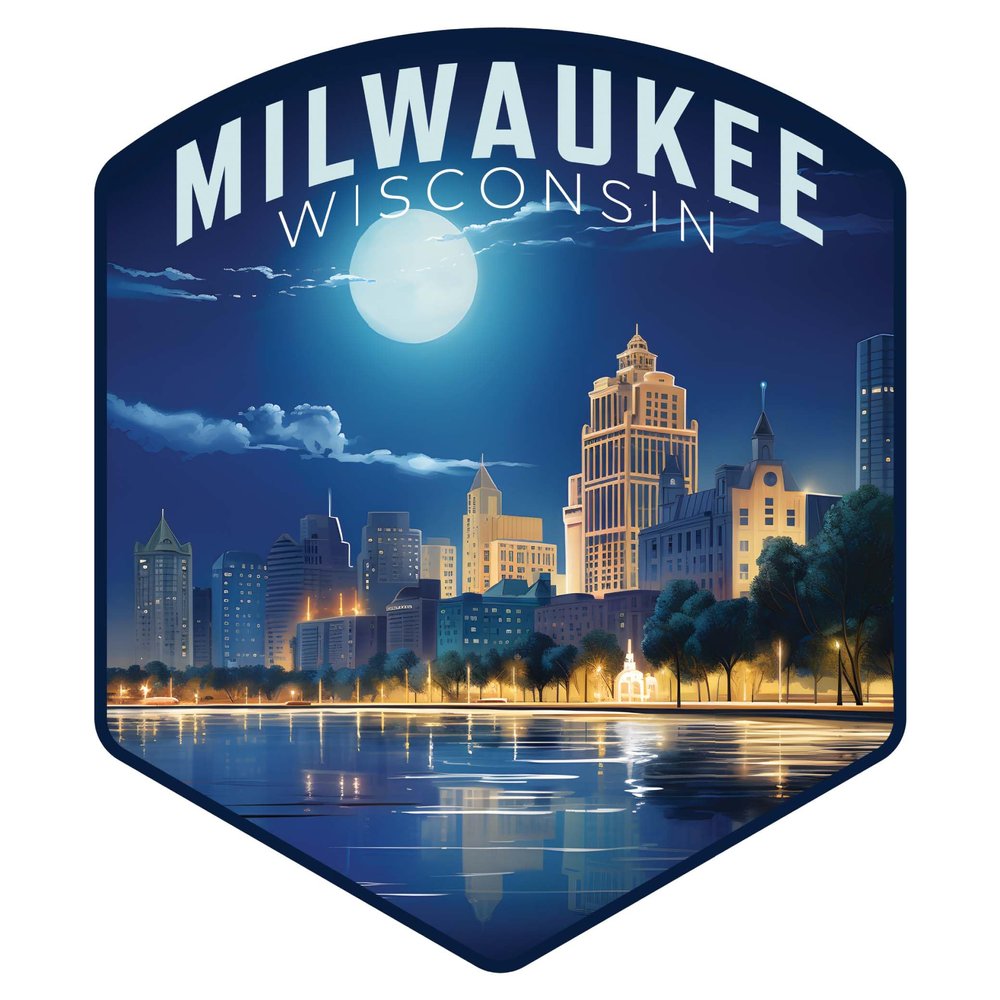 Milwaukee Wisconsin Design B Souvenir Vinyl Decal Sticker 3-Inch