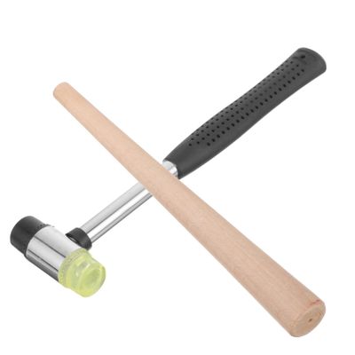 NUOBESTY Diy Rubber Hammer Ring Shaper to Fix Bent Rings Making Supplies Portable Rubber Hammer Mandrel Set for Jewelry