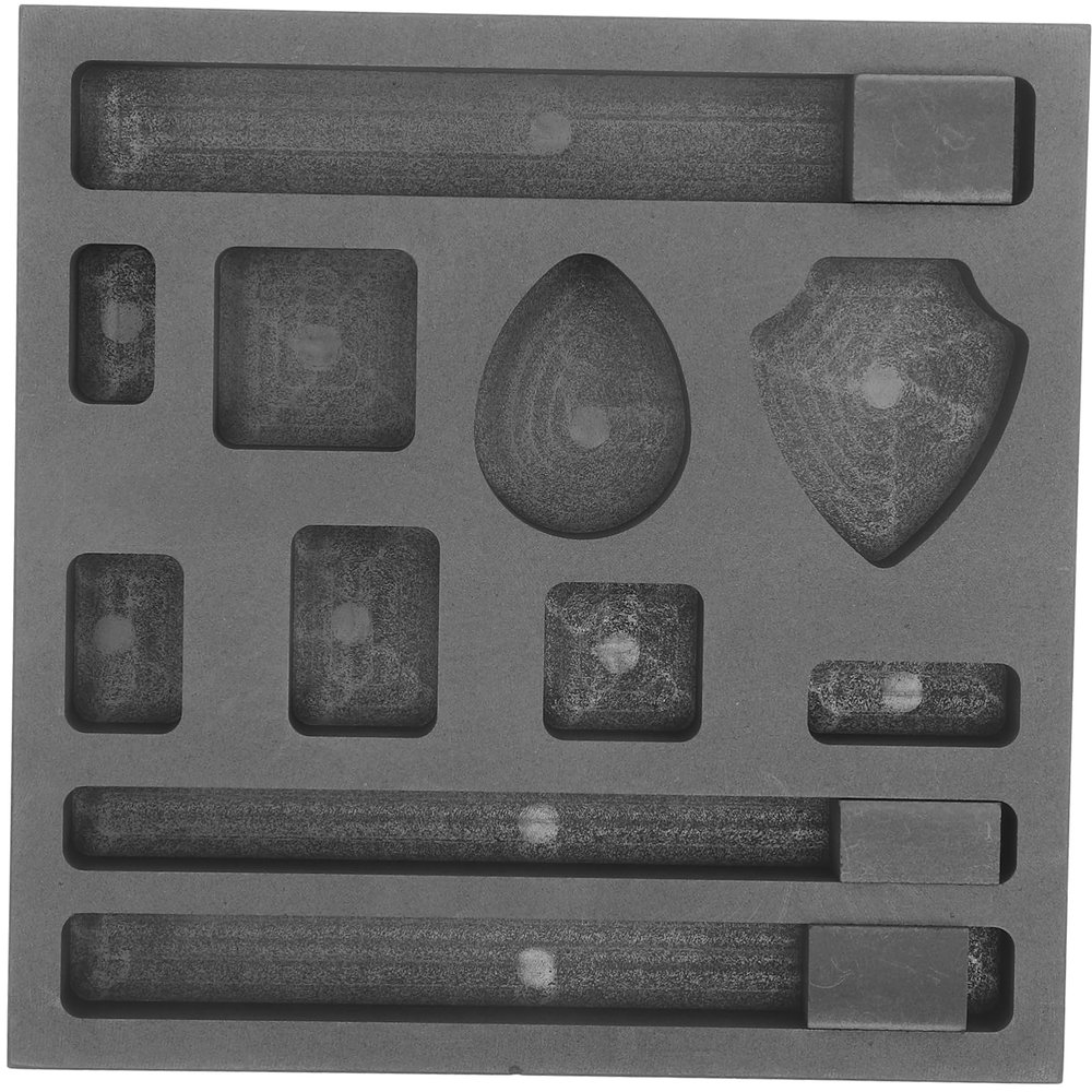 NUOBESTY 11holes Graphite Ingot Molds for Casting Metal Melting Mold Graphite Casting Jewelry