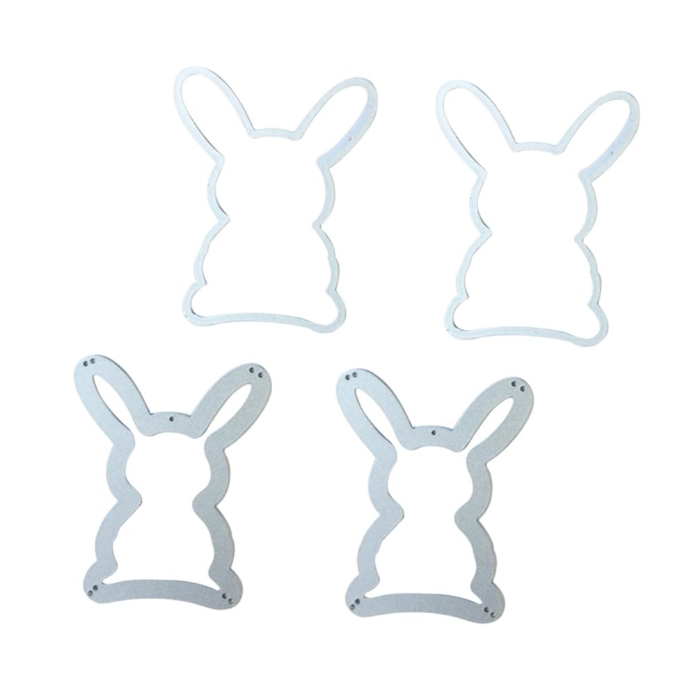 STOBOK 2set Easter Cutting Die Carbon Steel Craft Template for Scrapbooking Greeting Cards Projects Etching Mould Creative Bunny Design for Boys and Girls and Adults