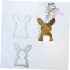 STOBOK 2set Easter Cutting Die Carbon Steel Craft Template for Scrapbooking Greeting Cards Projects Etching Mould Creative Bunny Design for Boys and Girls and Adults view 3