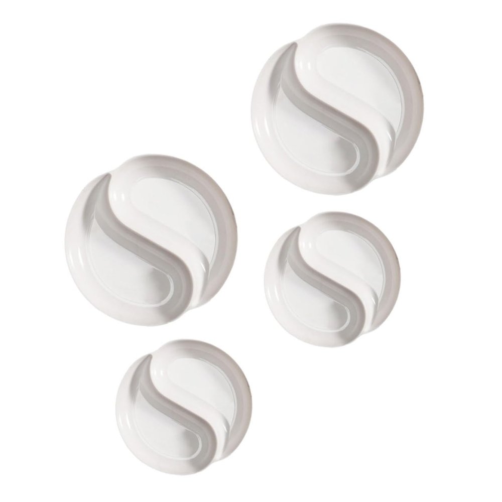 STOBOK 4pcs Mixing Palette Lid Tai Ji Shape Pigment Trays Paint Palette Lid Fixing Plate Display Plate for Artists Students Boys and Girls