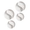 STOBOK 4pcs Mixing Palette Lid Tai Ji Shape Pigment Trays Paint Palette Lid Fixing Plate Display Plate for Artists Students Boys and Girls view 1