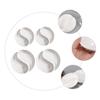 STOBOK 4pcs Mixing Palette Lid Tai Ji Shape Pigment Trays Paint Palette Lid Fixing Plate Display Plate for Artists Students Boys and Girls view 2