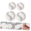 STOBOK 4pcs Mixing Palette Lid Tai Ji Shape Pigment Trays Paint Palette Lid Fixing Plate Display Plate for Artists Students Boys and Girls view 4