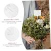 NUOBESTY 100pcs Plastic Floral Picks with Card Holder Transparent Trident Picks for Weddings Parties and Events Durable and Easy to Use Floral Arrangement Accessories view 2