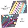 SHINEOFI 24pcs Afghan Crochet Hooks Plastic Needles for Knitting and Weaving Projects for Carpets Rugs and Home Decor view 3