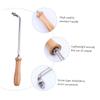 NUOBESTY 1pc Cake Stamp Handle Ergonomic Baking Tool for Embossing Cakes Cookies Bread and Lightweight Bendable Design for Crafts view 2