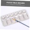 EXCEART 2pcs Portable Aluminum Paint Mixing Tray Lightweight Drawing Pigment Holder for Artists Students and Crafts Easy to Clean Painting Supplies view 3