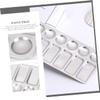 EXCEART 2pcs Portable Aluminum Paint Mixing Tray Lightweight Drawing Pigment Holder for Artists Students and Crafts Easy to Clean Painting Supplies view 4