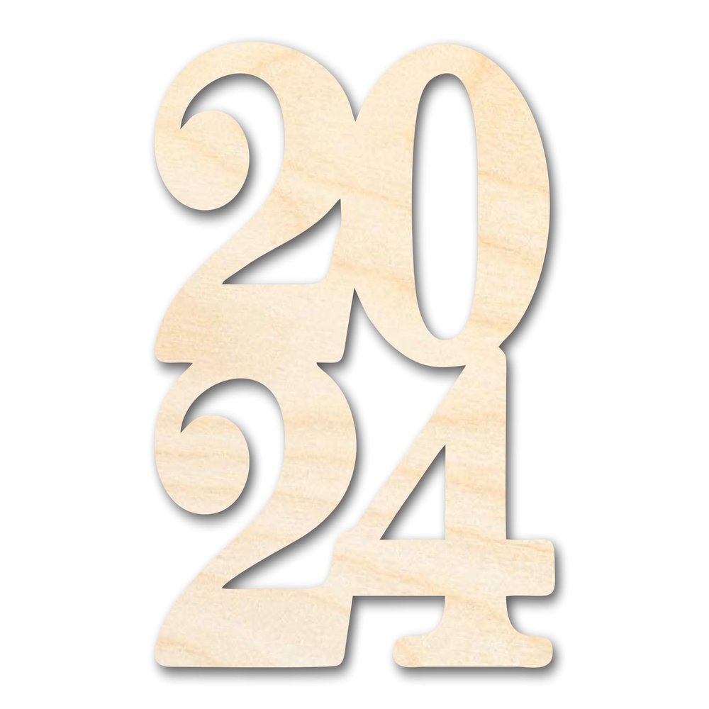 Unfinished 2024 Cutout Graduation Shape | DIY Craft Cutout | up to 46" DIY 30" / 1/2"