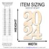 Unfinished 2024 Cutout Graduation Shape | DIY Craft Cutout | up to 46" DIY 30" / 1/2" view 2