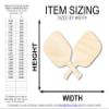 Unfinished Crossed Pickleball Paddle Shape | DIY Craft Cutout | up to 46" DIY 8" / 1/8" view 2