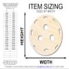 Unfinished Pickleball Ball Shape | DIY Craft Cutout | up to 46" DIY 10" / 1/8" view 2