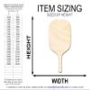 Unfinished Pickleball Paddle Shape | DIY Craft Cutout | up to 46" DIY 12" / 1/4" view 2