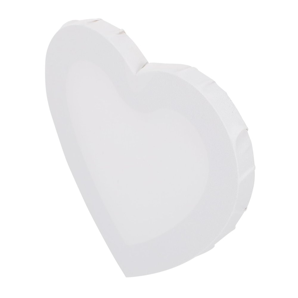 NUOBESTY 1pc Heart Shaped Canvas Board Professional Blank Oil Painting Frame for Watercolor and Acrylic Art for Artists and Beginners