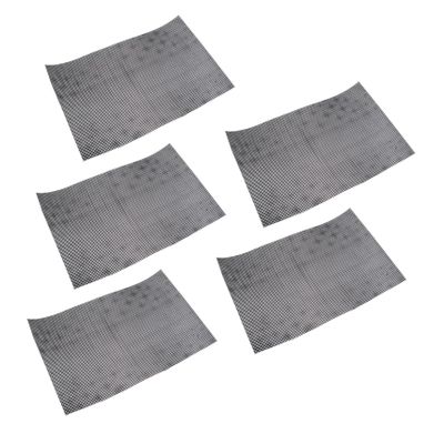 NUOBESTY 5pcs Crochet Mesh for DIY Crafting Durable Plastic Canvas for Embroidery and Yarn Projects Black Small Easy to Cut and