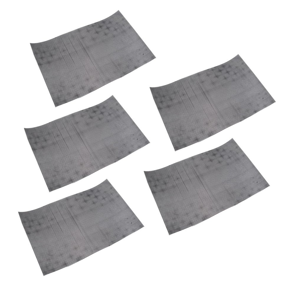 NUOBESTY 5pcs Crochet Mesh for DIY Crafting Durable Plastic Canvas for Embroidery and Yarn Projects Black Small Easy to Cut and