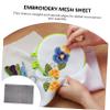 NUOBESTY 5pcs Crochet Mesh for DIY Crafting Durable Plastic Canvas for Embroidery and Yarn Projects Black Small Easy to Cut and view 4
