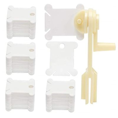 NUOBESTY 1pc Manual Winder Machine with Winding Plates for Yarn Crafting Detachable Design for Convenient Use for Cross- and Woolen Yarn Projects