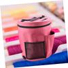 LALAFINA DIY Crochet Storage Organizer Bag Large Wool Storage Tote for Knitting and Yarn Balls for Crocheters to Prevent Tangling and Keep Crafts Organized view 2