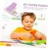 OATIPHO DIY Paper Puncher Handheld Hole Puncher for Scrapbooking Changeable Border Punch Random view 4
