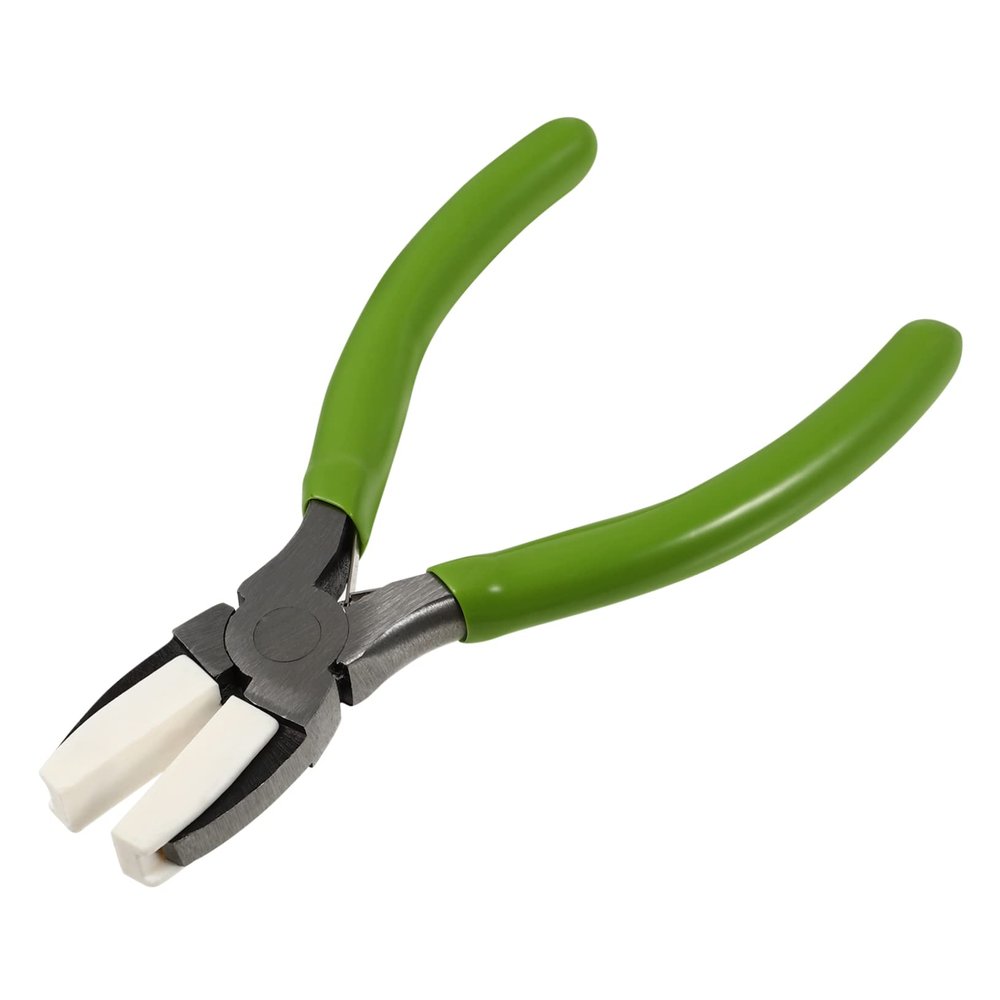 NUOBESTY Nylon Jaw Pliers for Jewelry Making Flat Nose Pliers Wire Bending Tool for Crafting and Projects Comfortable Grip Design