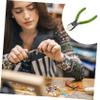 EXCEART Carbon Steel Flat Nose Pliers Mini Bending Jewelry Ring Bending Pliers Jewelry Making view 2