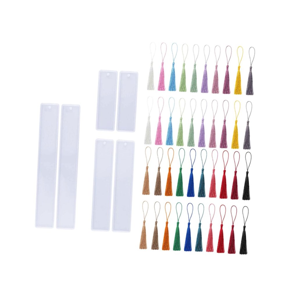 SEWOART DIY Bookmark Molds Non-Stick Silicone Epoxy Molds for Tassels Craft Mould Tassels Student Stationery