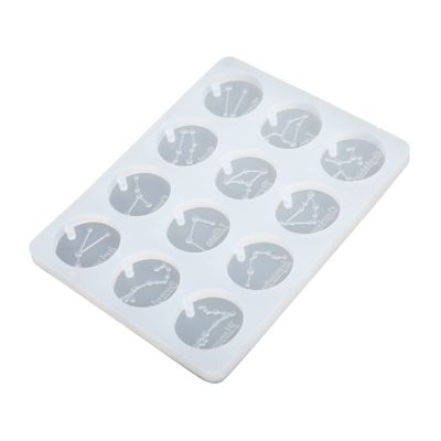 NUOBESTY Zodiac Silicone Casting Molds Jewelry Pendant Mold for Craft Projects for Jewelry Keychains Home Decor