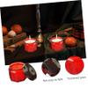 Lurrose 14pcs Embossed Glass Candle Jars with Lids High-Temperature Resistant Round Candle Containers for DIY Scented Unique Decorative Holders for Gifts view 3